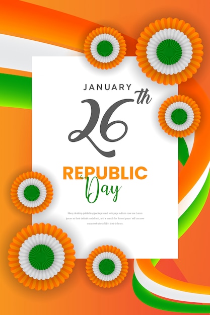 Happy Republic Day Indian Festival Poster