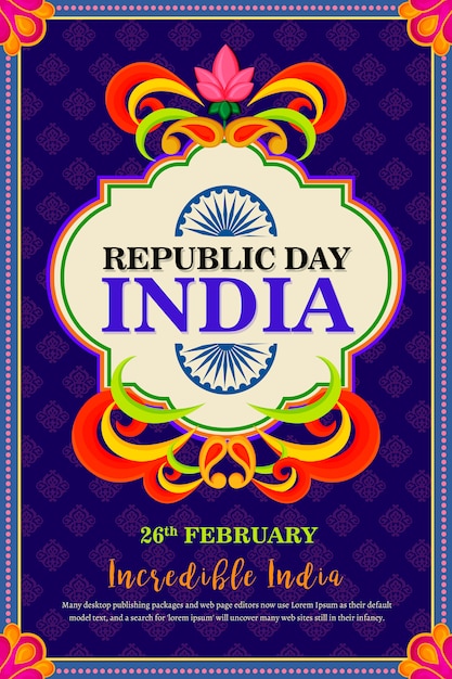 Vector happy republic day indian festival poster