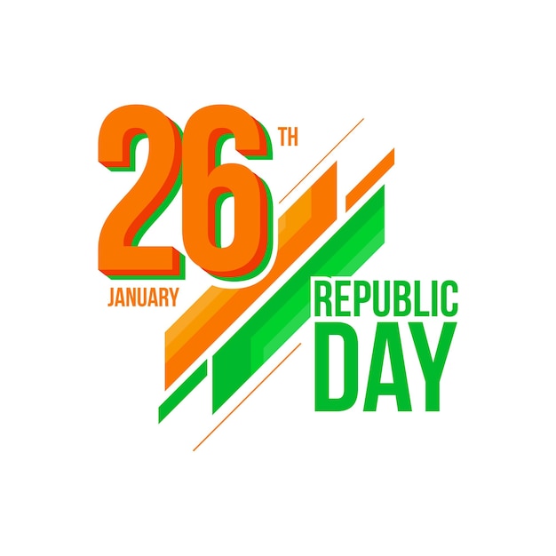 Vettore modello di design del logo happy republic day