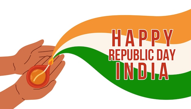 Happy Republic Day, Vector Illustration Of Republic Day India, Banner Design Of 26 January. Vector