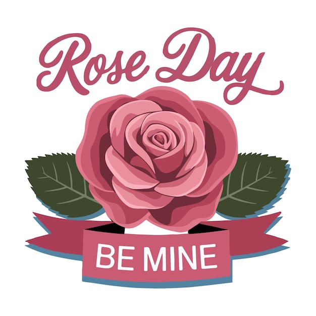 happy rose day greeting card poster vector