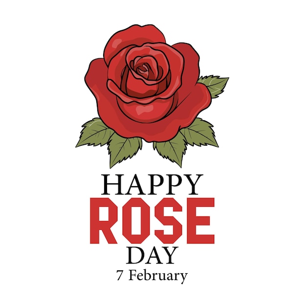 Vector happy rose day wallpaper image red rose vector flower for rose day valentines banner cover