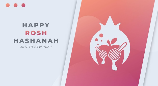 Happy Rosh Hashanah Day Vector Design Illustration for Background Poster Banner Advertising