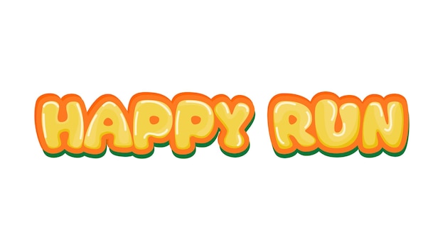 Happy Run-teksteffectontwerp