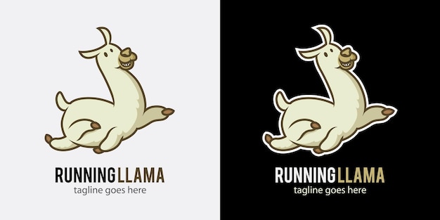 Happy running llama logo