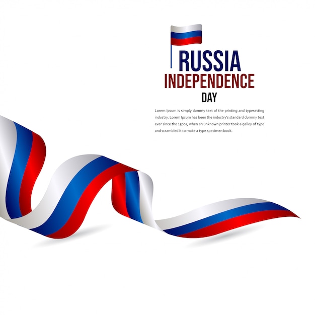 Happy rusland independence day viering vector sjabloon