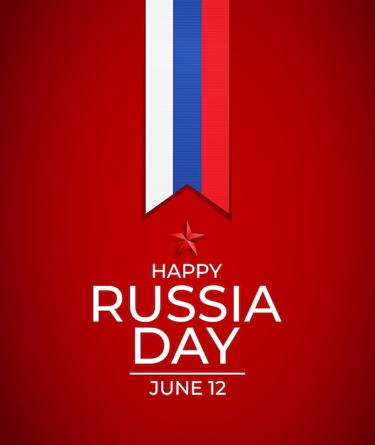 Vector happy russia day holiday background