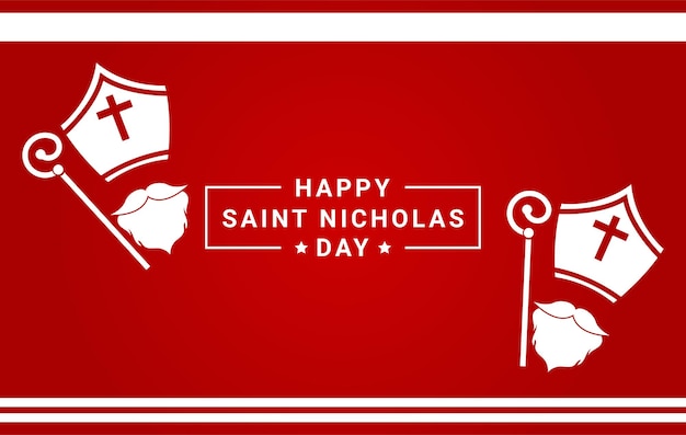 Happy saint nicholas day vector design background template