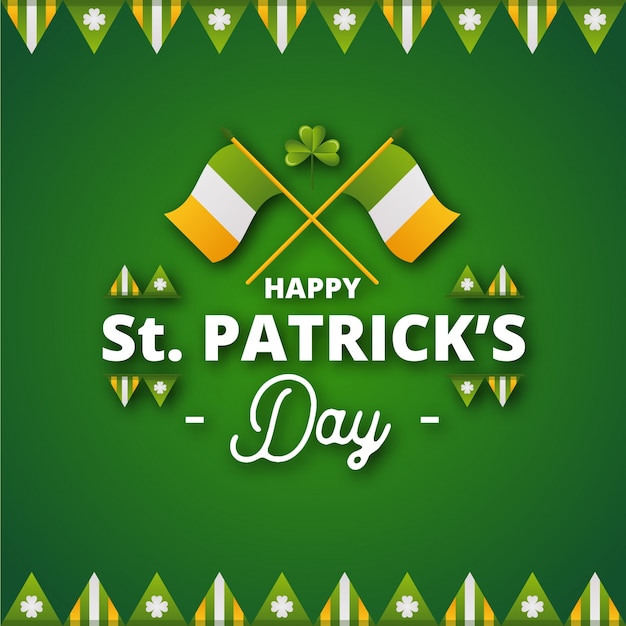 Vector happy saint patrick's day greeting card illustration template