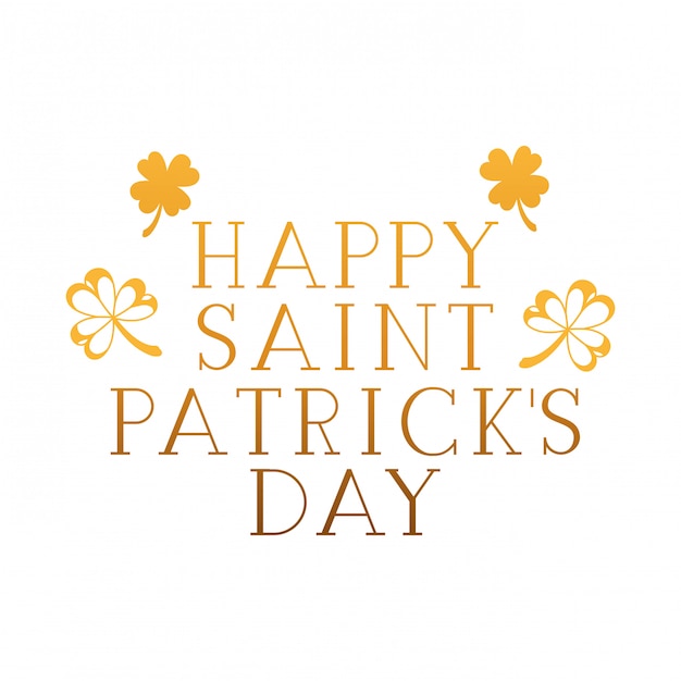 Happy saint patrick`s day label isolated icon