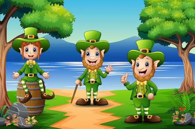 Happy Saint Patricks dag feest met kabouter