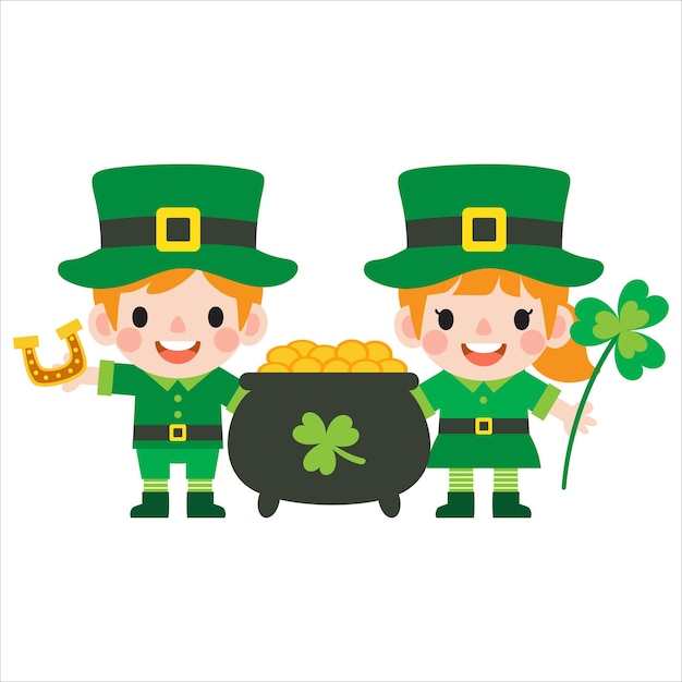 Vector happy saint patricks day clipart kid patrick