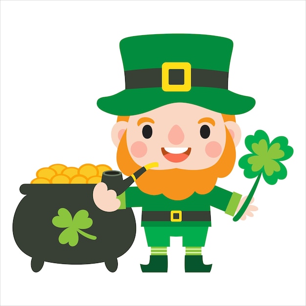 Vector happy saint patricks day clipart kid patrick