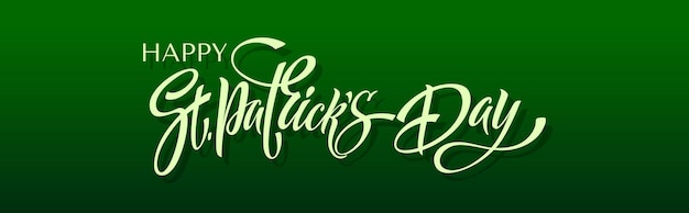 Vector happy saint patricks day handwritten lettering typography