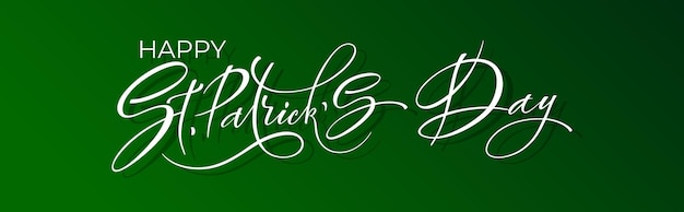 Vector happy saint patricks day handwritten lettering typography