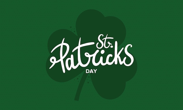 Happy Saint Patricks Day Irish holiday in March 17 Clover and shamrock leaves Green and orange