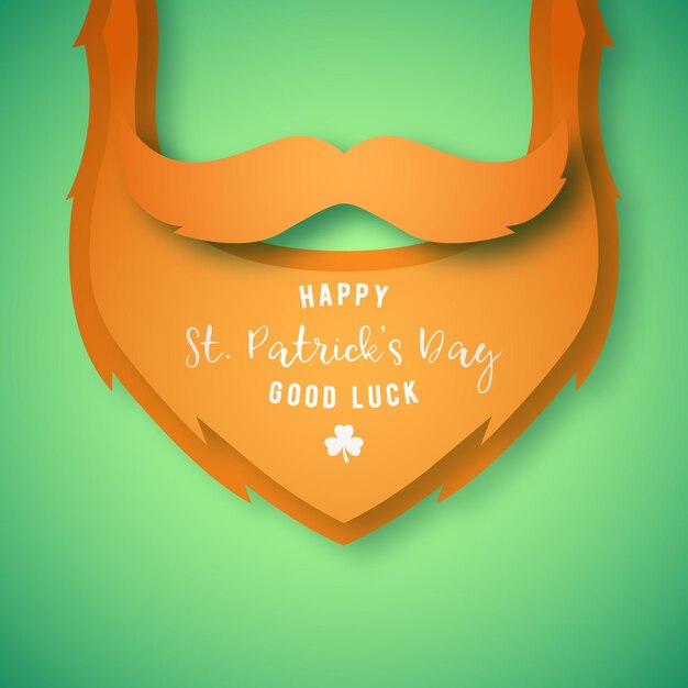 Happy Saint Patricks day vector design in papier kunststijl