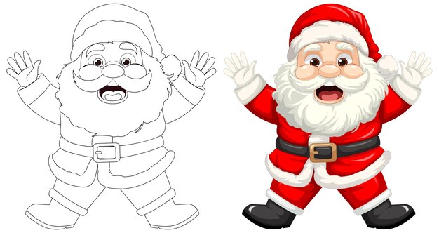happy santa claus cartoon character for christmas celebration
