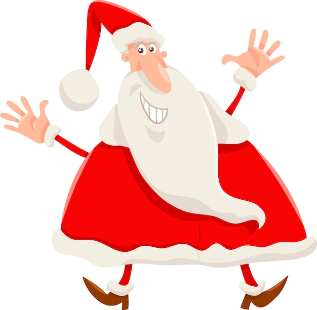 happy santa claus cartoon