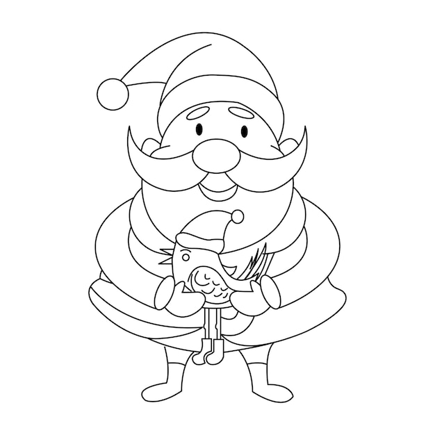 Vector happy santa claus character isolated on a white background. christmas vector.