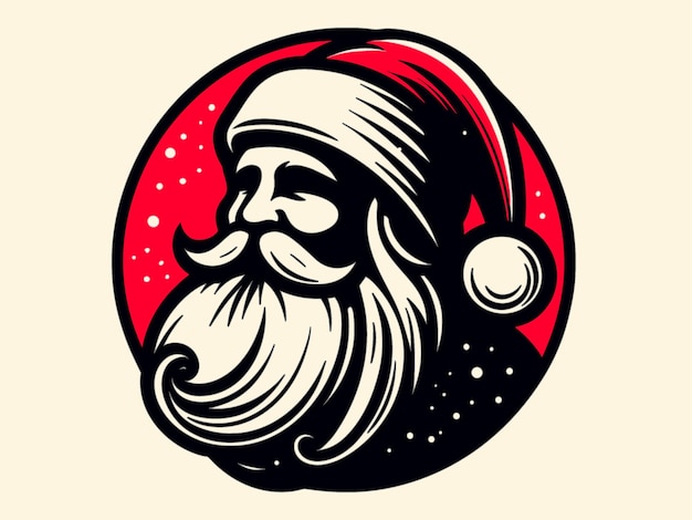 Vector happy santa claus character logo vector