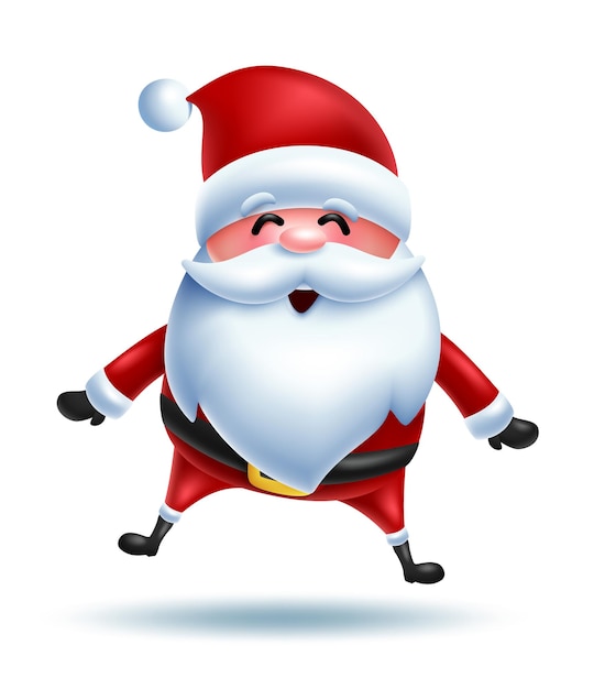 Happy Santa Claus personage in 3d rood kerstman kostuum Cartoon 3d personage collectie voor feesten