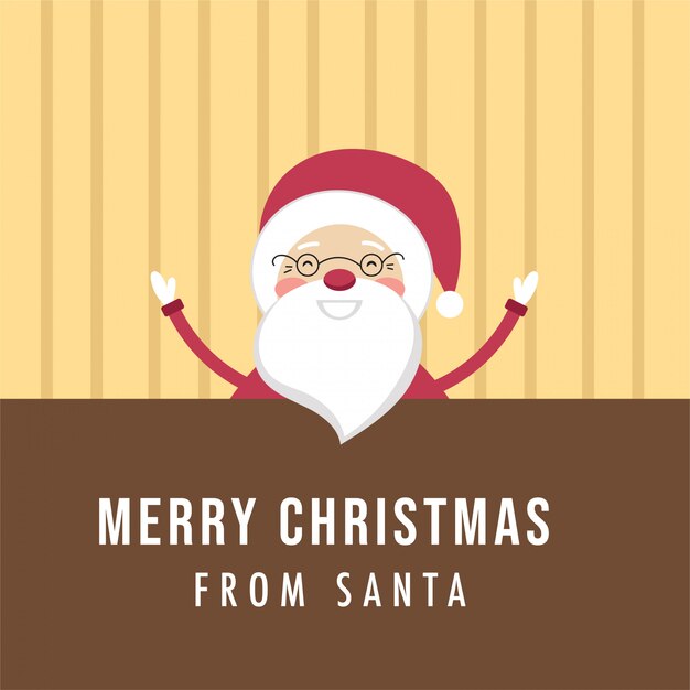 Happy santa greeting merry