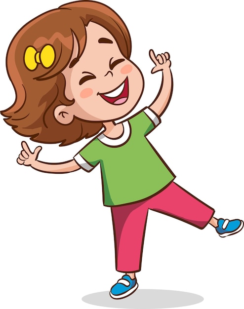 happy school kids jump vector illustration isolated