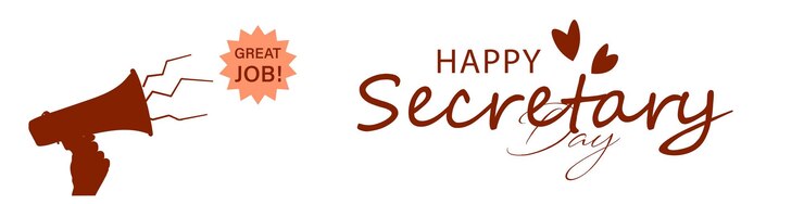 Vector happy secretary day. 24 april 2019. hand drawn text design for national secretaries day. administrat