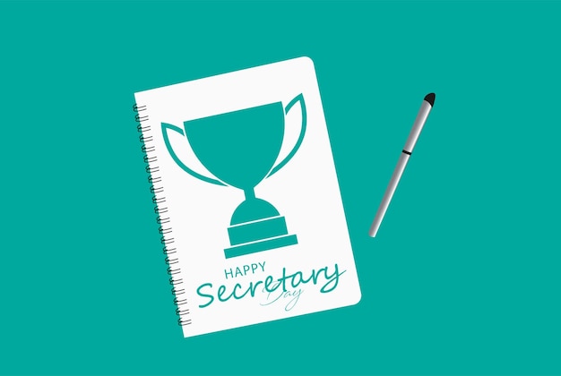 Happy Secretary Day. 24 April 2019. Hand drawn text design for National Secretaries Day. Administrat