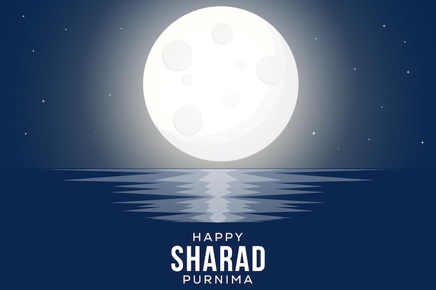 happy sharad purnima festival background illustration