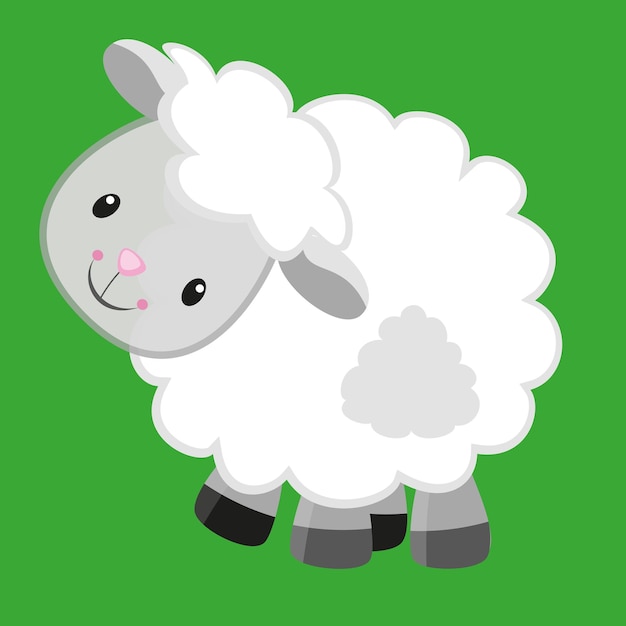 Vector happy sheep