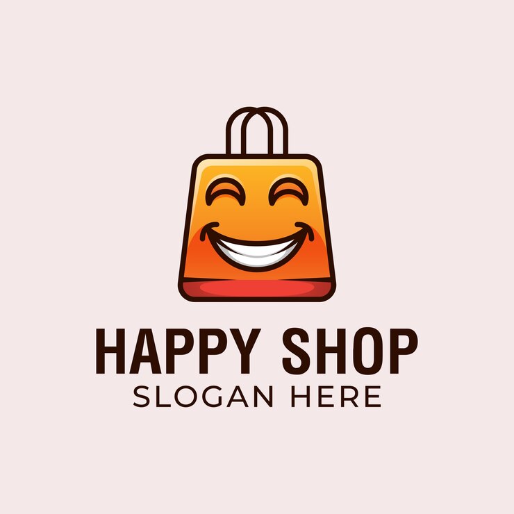 Дизайн логотипа Happy Shop, электронная коммерция, интернет-магазин