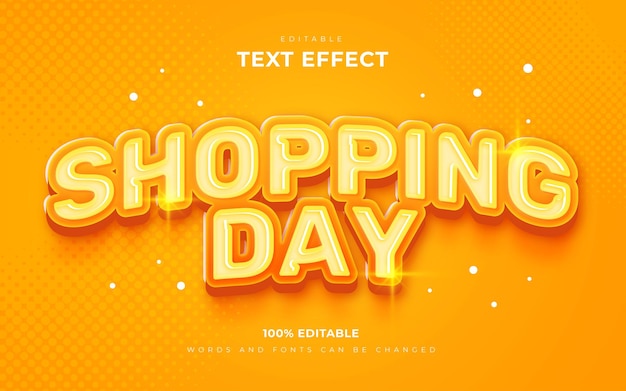 Happy shopping day text effects