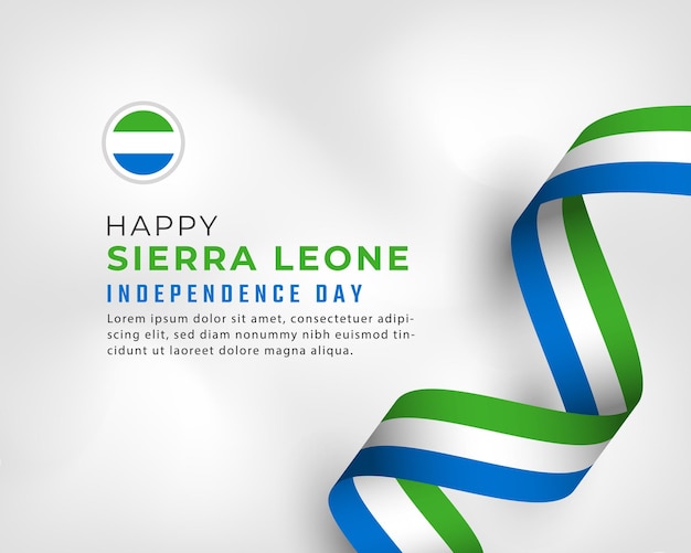 Felice giorno dell'indipendenza della sierra leone 27 aprile vettore di celebrazione per la pubblicità di banner poster