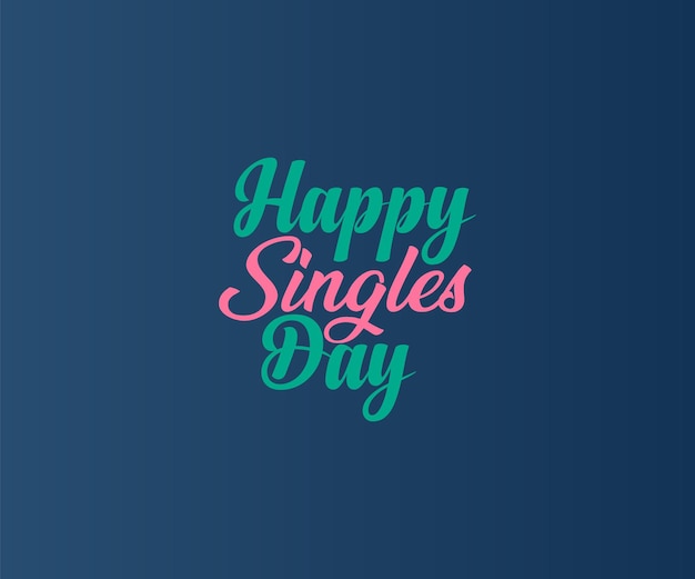 Vector happy singles day typografie belettering