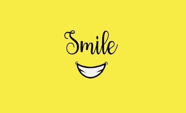 Vector happy smile banner template design