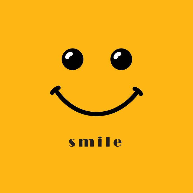Vector happy smile banner template design