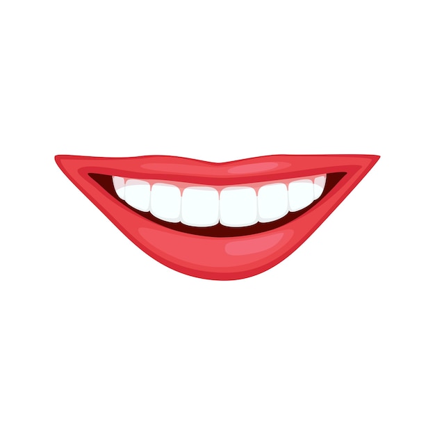 Happy smile smiling mouth with white teeth Healthy dental beauty and care smile realistic