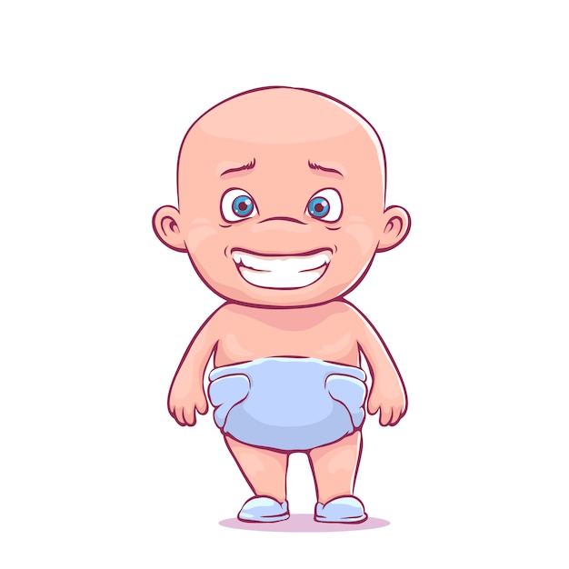 Vector happy smiling baby