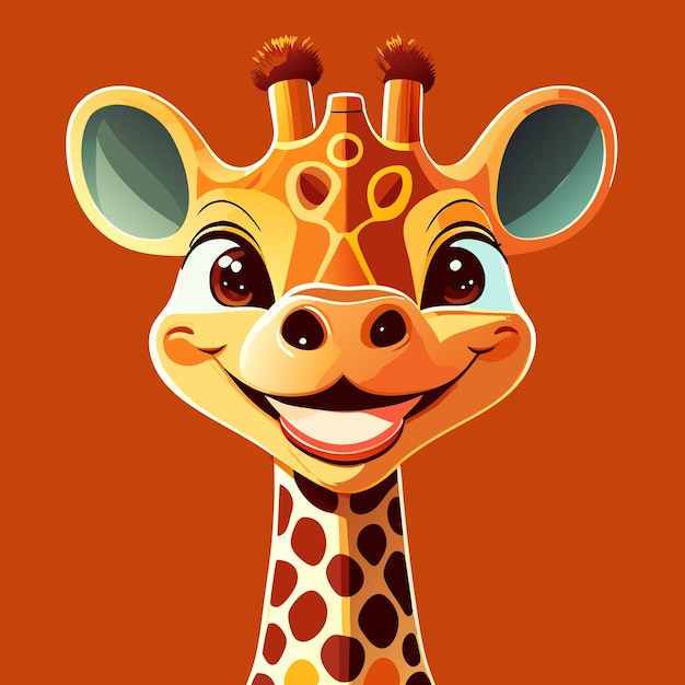 Happy smiling giraffe texture design