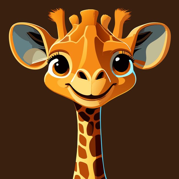 Vector happy smiling giraffe texture design