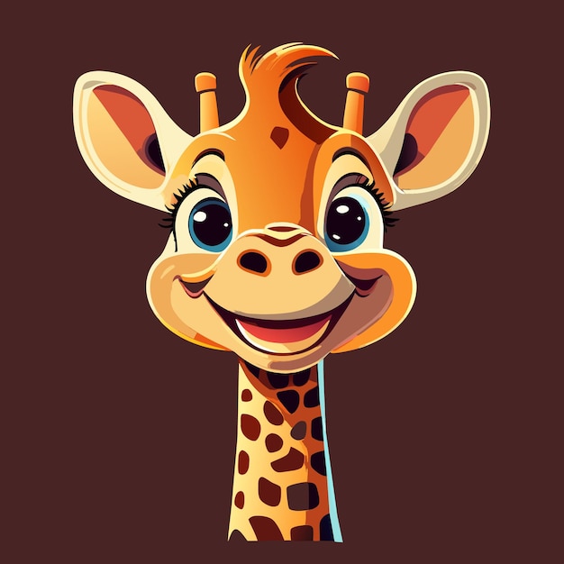 Vector happy smiling giraffe texture design