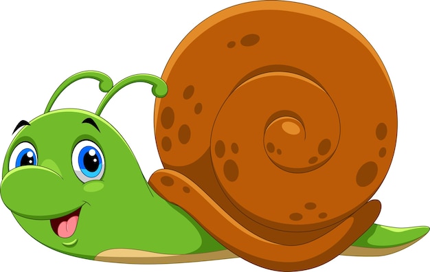 happy snail cartoon