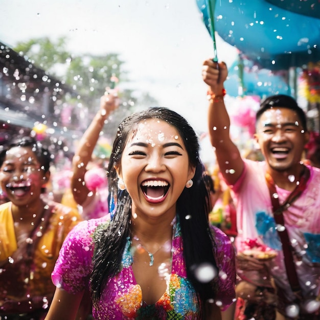 Vettore buon giorno di songkran