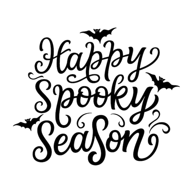 Happy spooky season Hand lettering