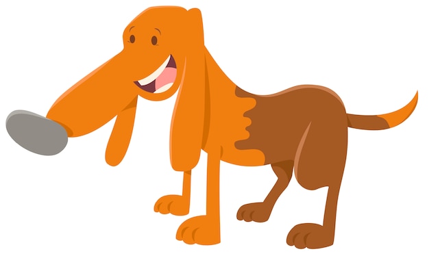 Vector happy spotted dog cartoon