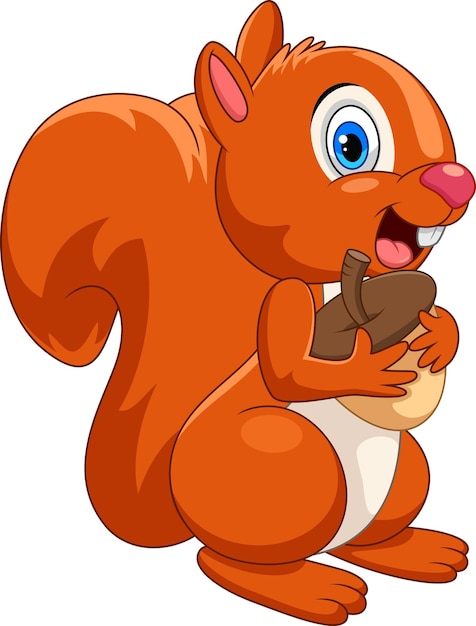 Happy squirrel cartoon