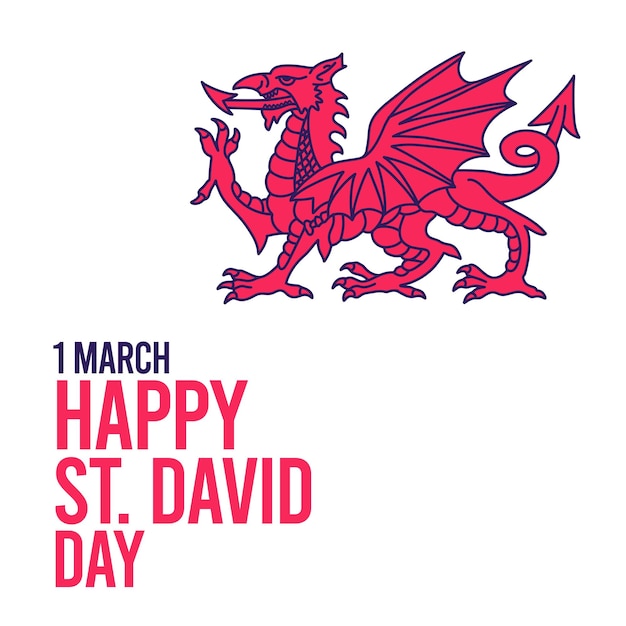 Happy st david day post template