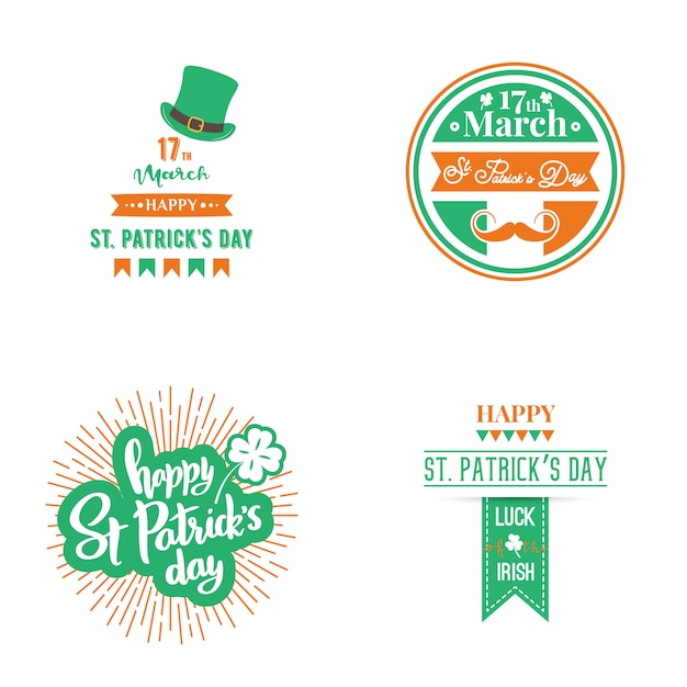 Set di happy st. patrick day.